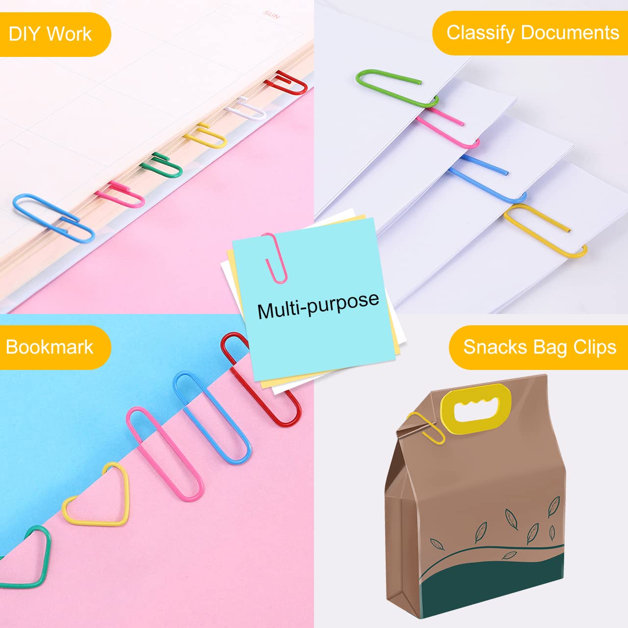 8859 MultiPurpose Assorted Color Coated Paper Clips, Assorted Sizes, Durable & Rustproof, Colored Paper Clips for Paperwork, DIY Work, classify Documents, Bookmark, Snacks Bag Clips, Suitable for Home, School, Office (Approx 28 Pcs) 8859 MultiPurpose Assorted Color Coated Paper Clips, Assorted Sizes, Durable & Rustproof, Colored Paper Clips for Paperwork, DIY Work, classify Documents, Bookmark, Snacks Bag Clips, Suitable for Home, School, Office (Approx 28 Pcs)